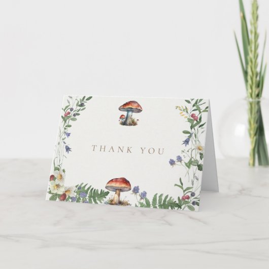 Elegant Woodland | Forest Wedding Bedankkaart (Voorkant)