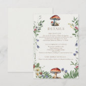 Elegant Woodland | Forest Wedding Details Informatiekaartje (Voorkant / Achterkant)