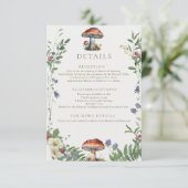 Elegant Woodland | Forest Wedding Details Informatiekaartje (Staand voorkant)