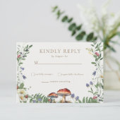 Elegant Woodland | Forest Wedding RSVP Kaartje (Staand voorkant)