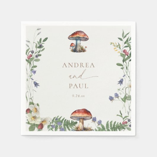 Elegant Woodland | Forest Wedding Servet (Voorkant)