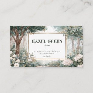 Elegant Woodland Garden Floral Gold Lijst Visitekaartje