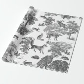 Elegant  Woodland Grey Fox Konijnentoilet Cadeaupapier (Uitgerold)