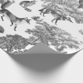 Elegant  Woodland Grey Fox Konijnentoilet Cadeaupapier (Hoek)