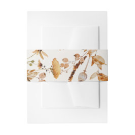 Elegant Woodland Herfst bloemenbruiloft Uitnodigingen Wikkel