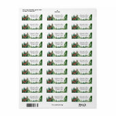 Elegant Woodland Herten retour adres label (Full Sheet)