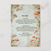 Elegant Woodland Mushroom Fern Wedding Informatiekaartje (Voorkant)
