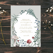 Elegant Woodland Mushroom Fern Wedding