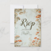Elegant Woodland Mushroom Fern Wedding RSVP Kaartje (Voorkant)