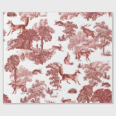Elegant  Woodland Red Fox Konijnentoilet Cadeaupapier (Vlak)