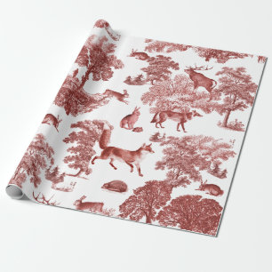 Elegant Woodland Red Fox Konijnentoilet Cadeaupapier