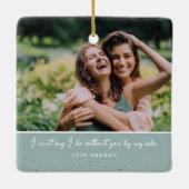 Elegant, word jij mijn bruidsmeisje? 2 Foto Keramisch Ornament (Achterkant)
