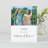 Elegant Word jij mijn Ereheer fotokaart? Kaart (Staand voorkant)