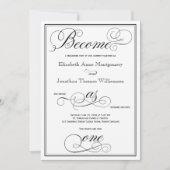 Elegant Worden één christelijke trouwuitnodiging Kaart (Voorkant)