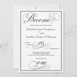 Elegant Worden één christelijke trouwuitnodiging Kaart