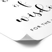 Elegant Words of wisdom bruiloft sign Poster (Hoek)