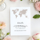 ELEGANT World Map Wedding details Kaart