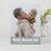Elegant World's Greates Pap | Vaderdag foto Feestdagenkaart (Staand voorkant)