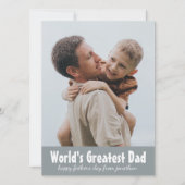Elegant World's Greates Pap | Vaderdag foto Feestdagenkaart (Voorkant)