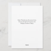 Elegant World's Greates Pap | Vaderdag foto Feestdagenkaart (Achterkant)