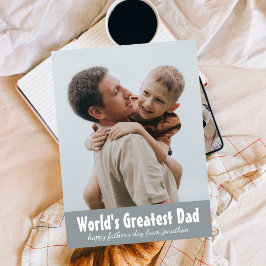 Elegant World's Greates Pap | Vaderdag foto Feestdagenkaart