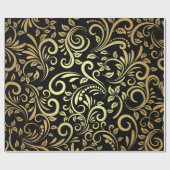 Elegant wrapping paper with a black background cadeaupapier (Vlak)