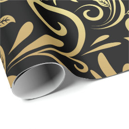 Elegant wrapping paper with a black background cadeaupapier