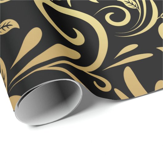 Elegant wrapping paper with a black background cadeaupapier