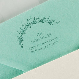 Elegant Wreater Botanical Branches Family Address Rubberstempel