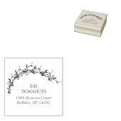 Elegant Wreater Botanical Branches Family Address Rubberstempel (Gestempeld)