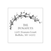 Elegant Wreater Botanical Branches Family Address Rubberstempel (Afrduk)