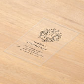 Elegant Wreath Christmas Party  Acryl Uitnodigingen (Laagn)