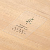 Elegant Wreath Christmas Party  Acrylic Invitation Acryl Uitnodigingen (Laagn)