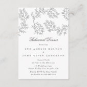 Elegant Wreath Floral Sketched Minimal Wedding Enc Informatiekaartje (Voorkant)