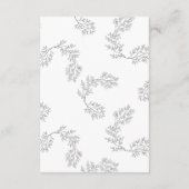 Elegant Wreath Floral Sketched Minimal Wedding Enc Informatiekaartje (Achterkant)
