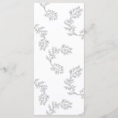 Elegant Wreath Floral Sketched Minimal Wedding Pro Programmakaart (Achterkant)