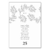 Elegant Wreath Floral Wreatal Minimal Monogram Kaart (Achterkant)