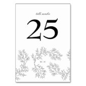 Elegant Wreath Floral Wreatal Minimal Monogram Kaart (Voorkant)