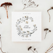 Elegant Wreath Merry Kerstmis en Happy Nieuwjaar Feestdagenkaart