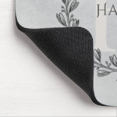 Elegant Wreath Monogram | Grijs Muismat (Hoek)