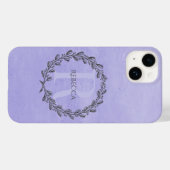 Elegant Wreath Monogram | PAARS Case-Mate iPhone Case (Achterkant (horizontaal))