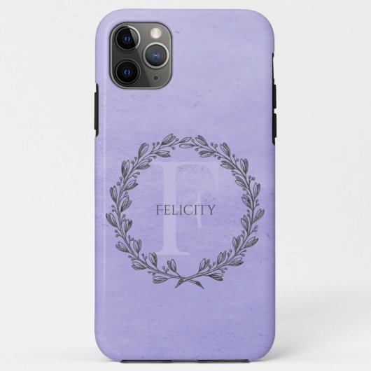 Elegant Wreath Monogram | PAARS Case-Mate iPhone Case (Achterkant)
