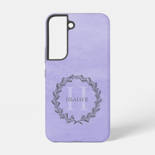 Elegant Wreath Monogram | PAARS Samsung Galaxy Hoesje (Achterkant)