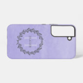 Elegant Wreath Monogram | PAARS Samsung Galaxy Hoesje (Achterkant horizontaal)