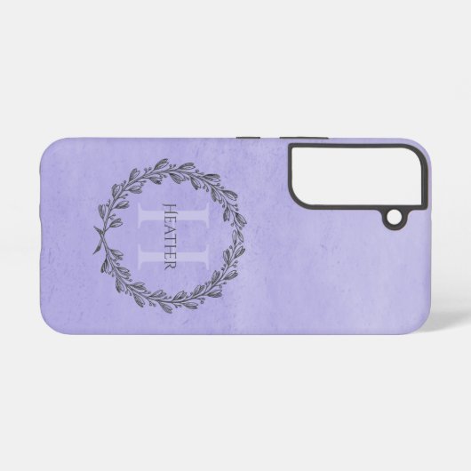 Elegant Wreath Monogram | PAARS Samsung Galaxy Hoesje (Achterkant horizontaal)