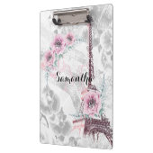 Elegant Wreath of roze bloemen. Klembord (Links)