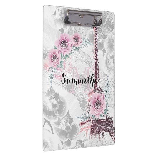 Elegant Wreath of roze bloemen. Klembord (Rechts)