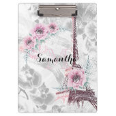 Elegant Wreath of roze bloemen. Klembord (Voorkant)