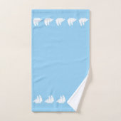 Elegant Yachts op Light Blue en White Bad Handdoek (Handdoek)