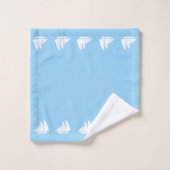 Elegant Yachts op Light Blue en White Bad Handdoek (Wasdoekje)